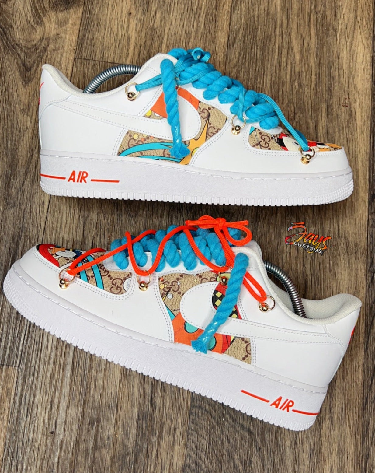Off-White x Air Force 1 hand-painted customs