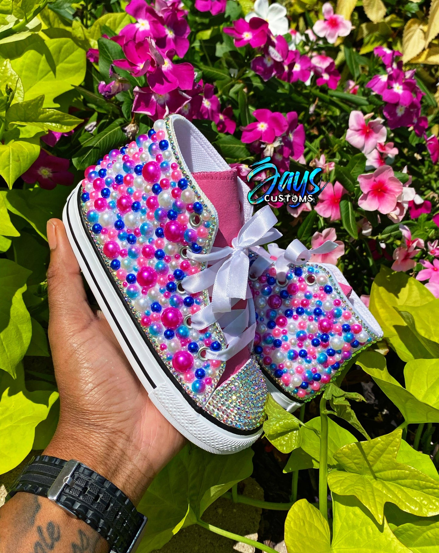 Little Kid's Bling Converse