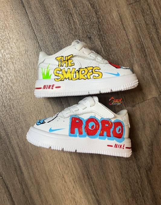 Little Kid's Smurf AF1