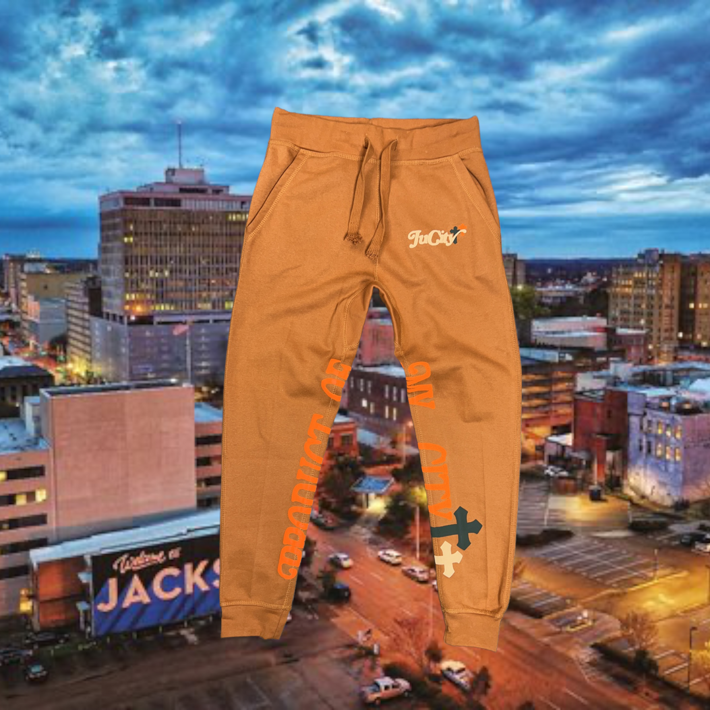 "PRODUCT OF MY CITY" CARAMEL JOGGERS🍁🍂🍃