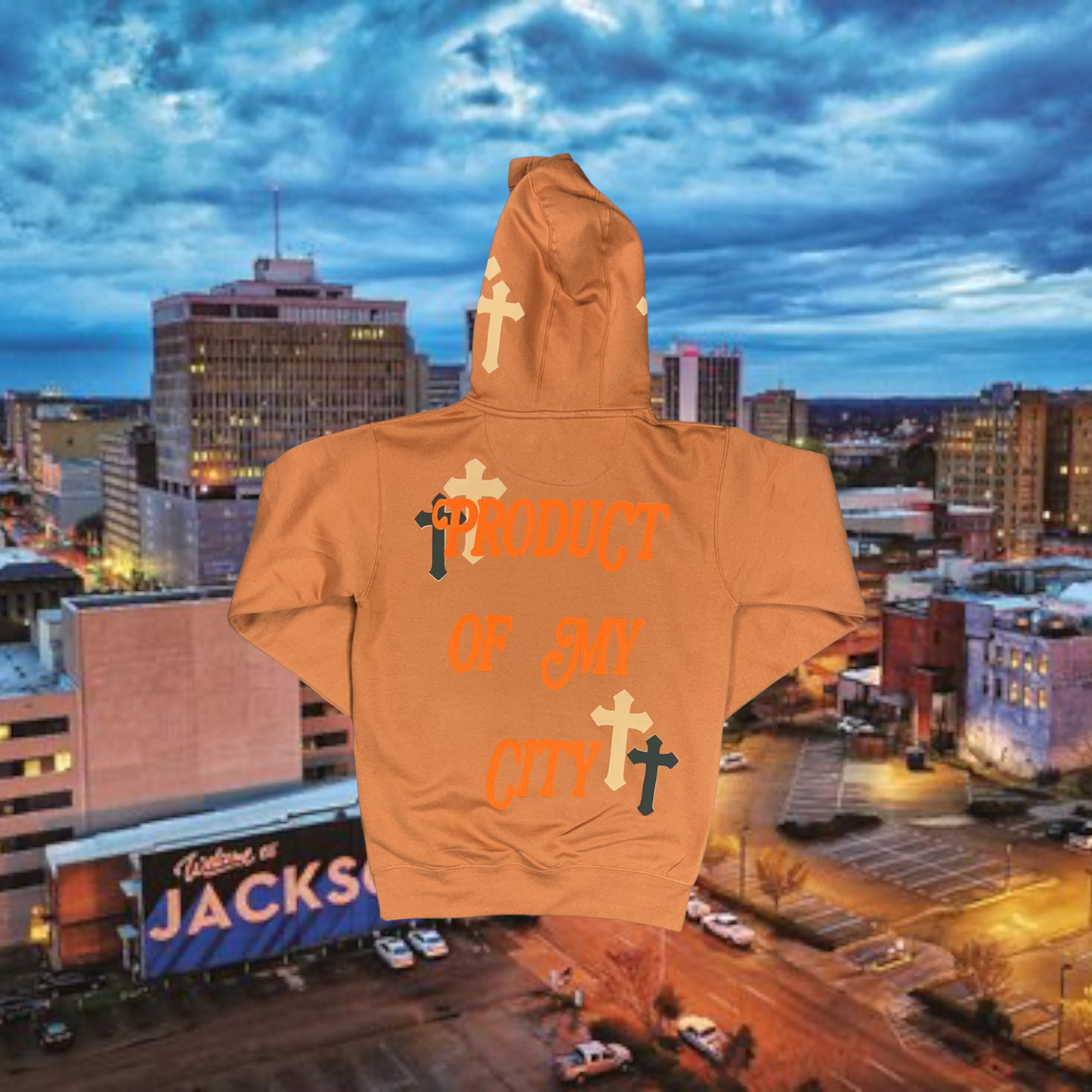 "PRODUCT OF MY CITY" CARAMEL HOODIE🍁🍂🍃